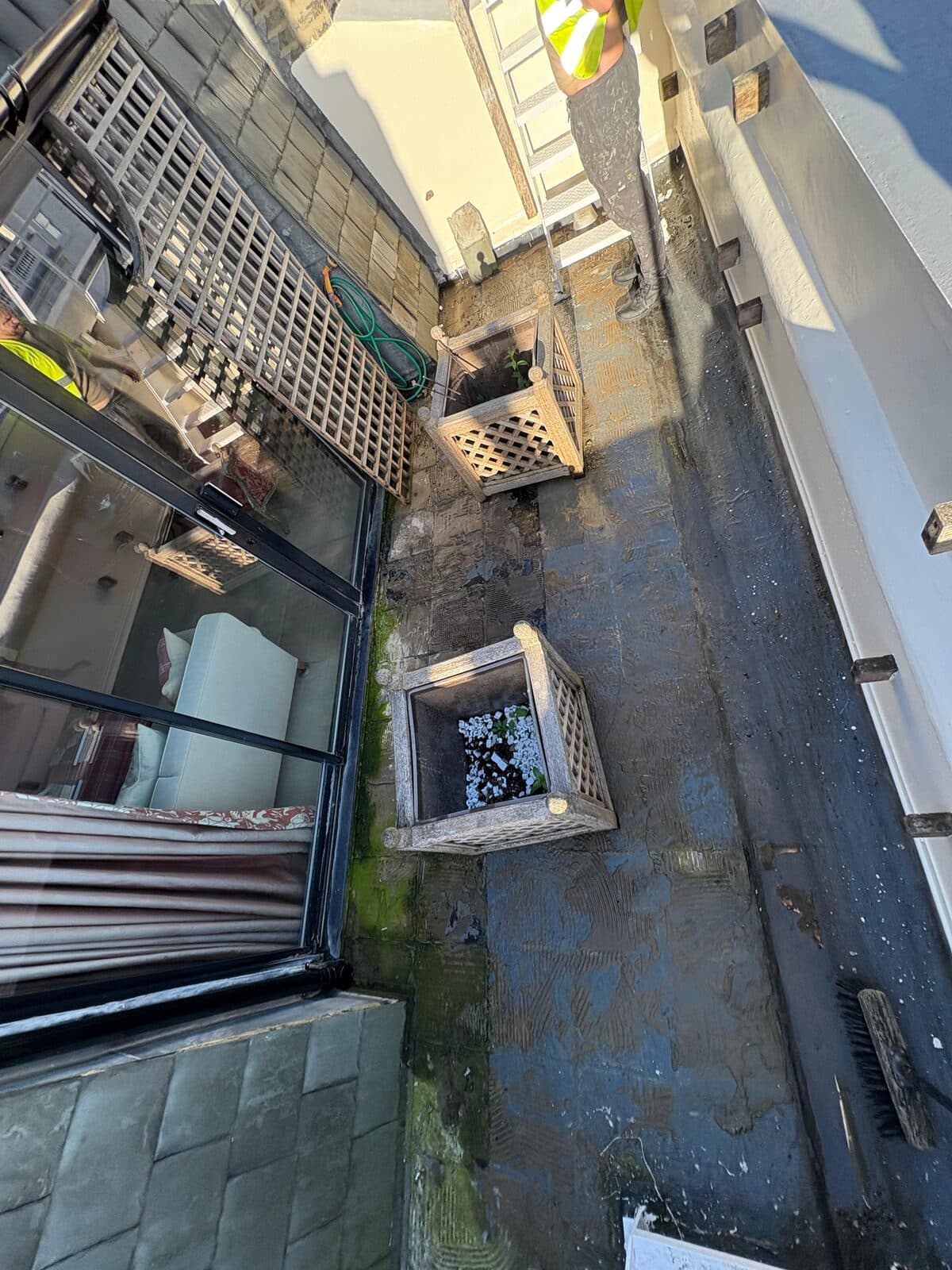 Polyroof balcony during waterproofing