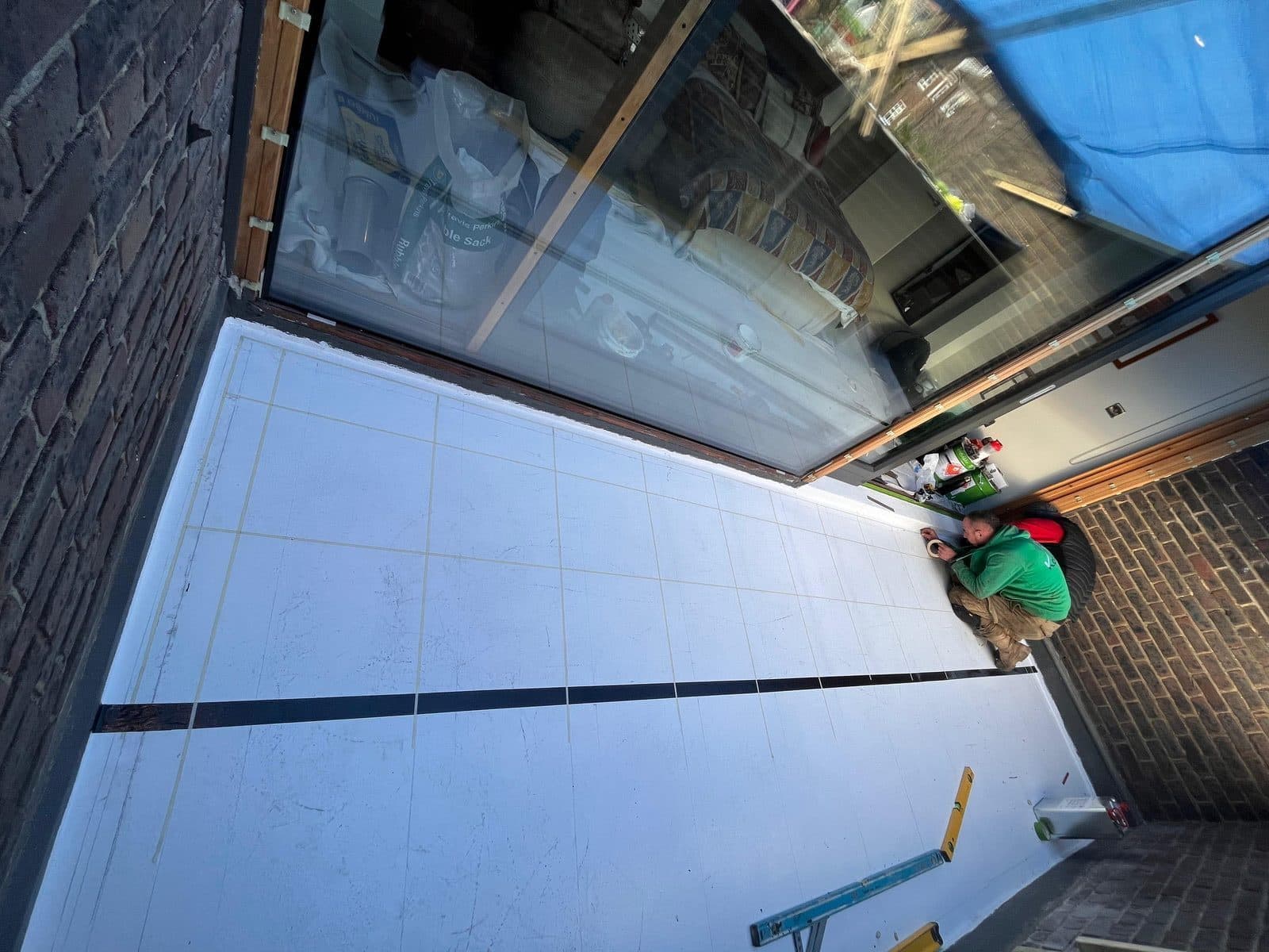 Terrace during preparation